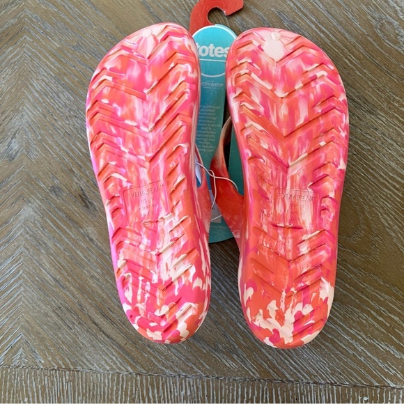 NWT Totes EverydayWear Flip Flops (10) Pink Multi Marble - Picture 7 of 9